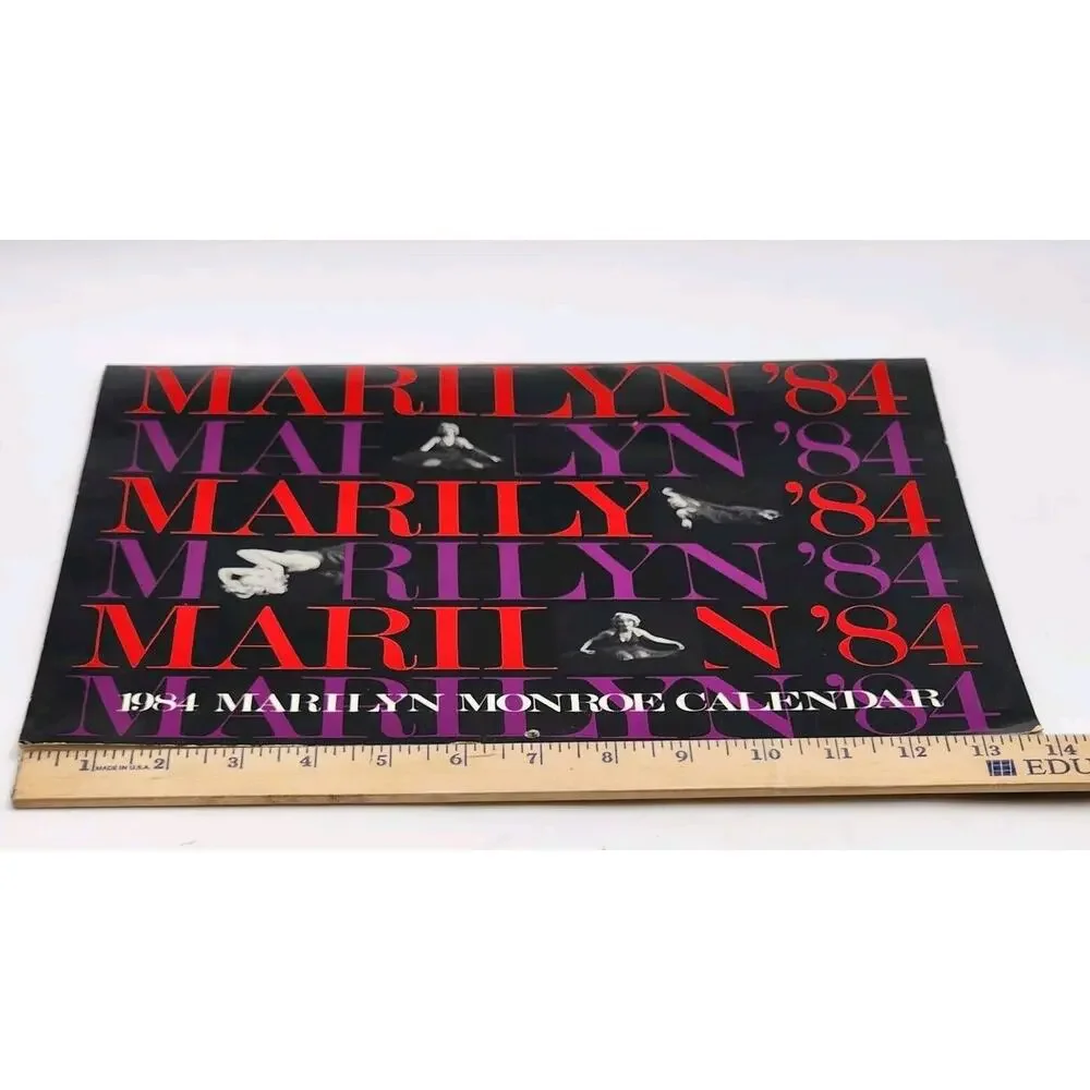 Marilyn Monroe 1984 Calendar Oversized B & W Pin-Up Photos by Milton Greene VTG